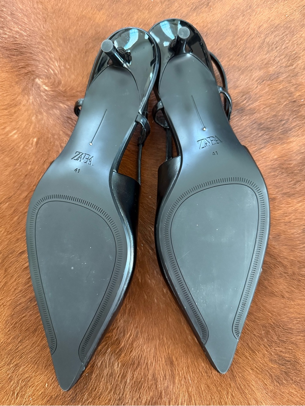 Zara 50th Anniversary Collection Black Pointed Slingback Heels - Picture 3 of 6